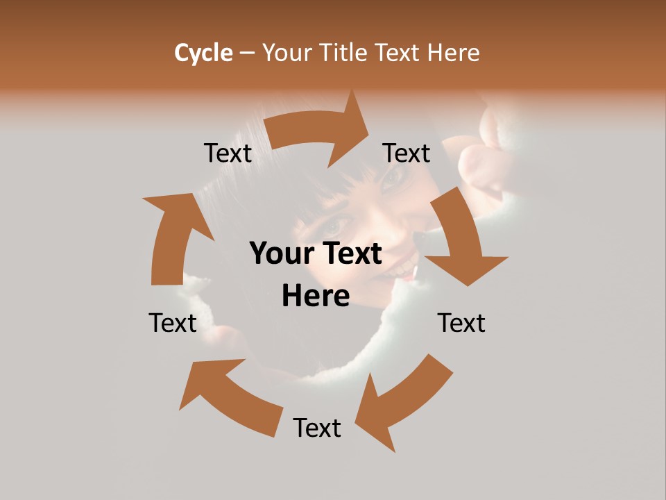 Rough Caucasian Eyes PowerPoint Template