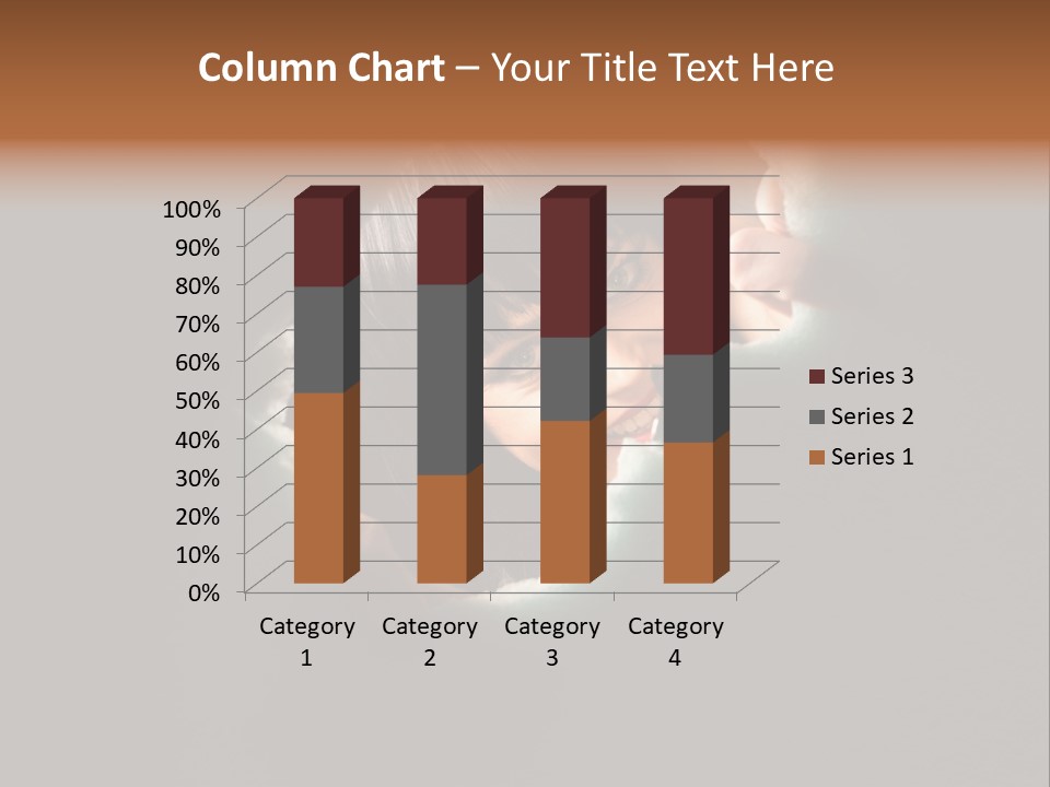 Rough Caucasian Eyes PowerPoint Template