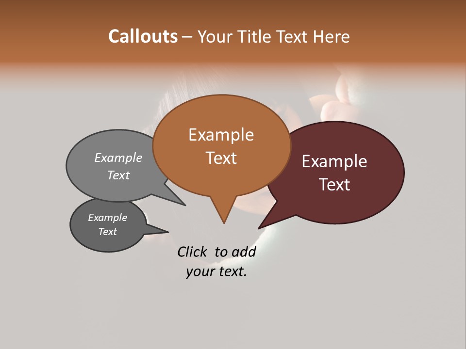 Rough Caucasian Eyes PowerPoint Template