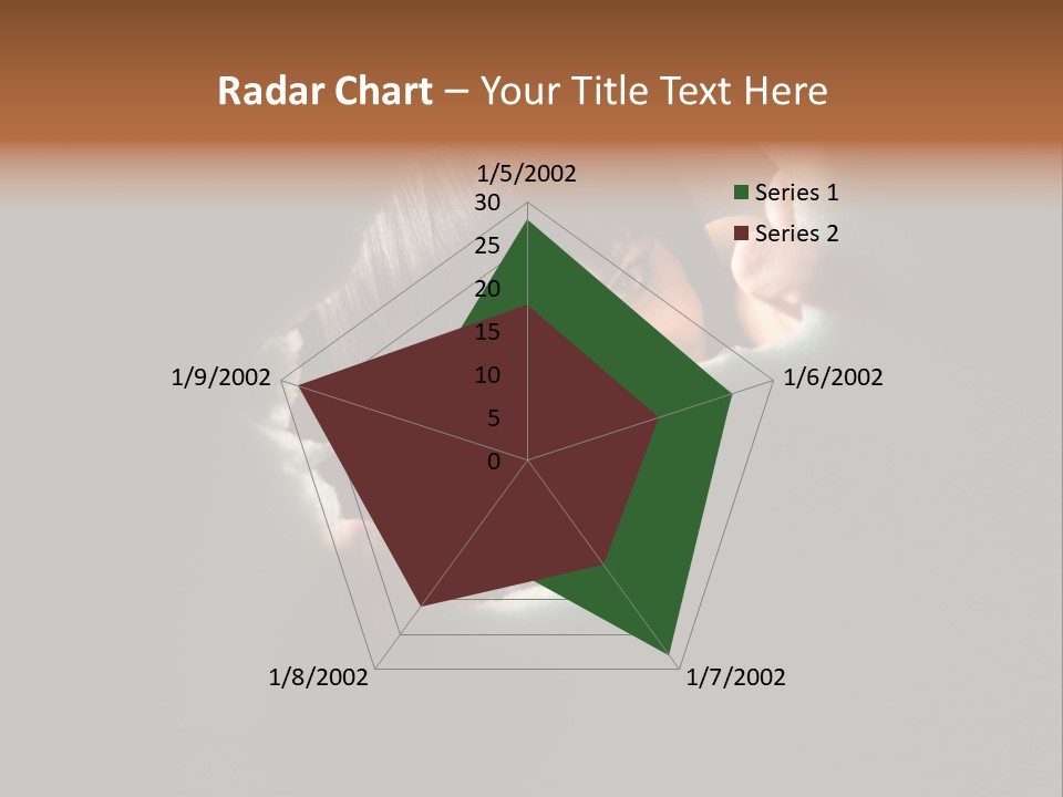 Rough Caucasian Eyes PowerPoint Template