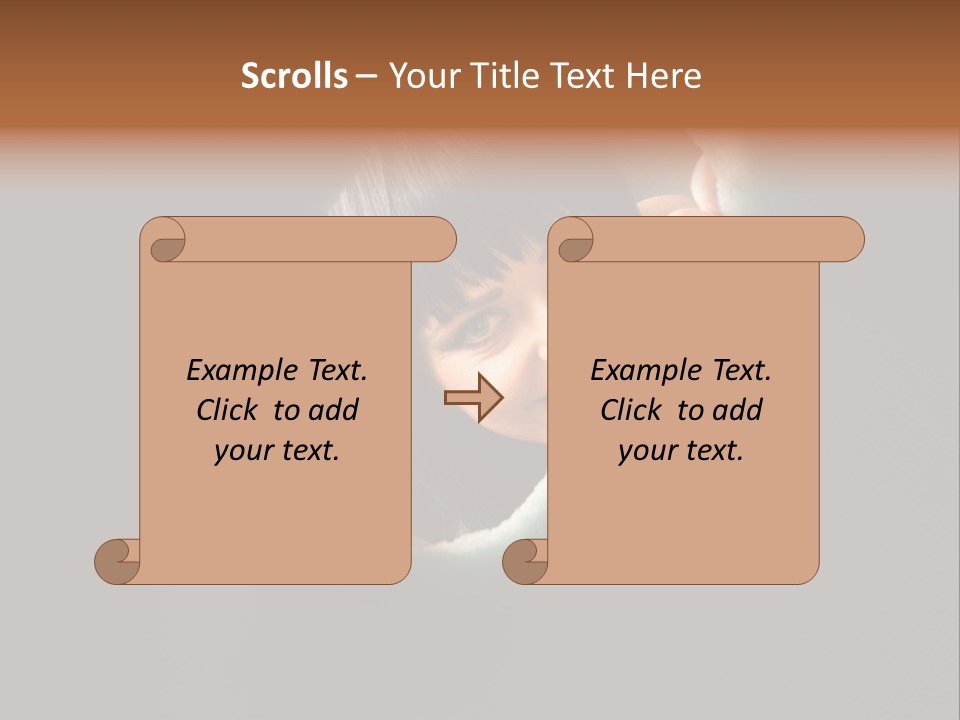 Rough Caucasian Eyes PowerPoint Template