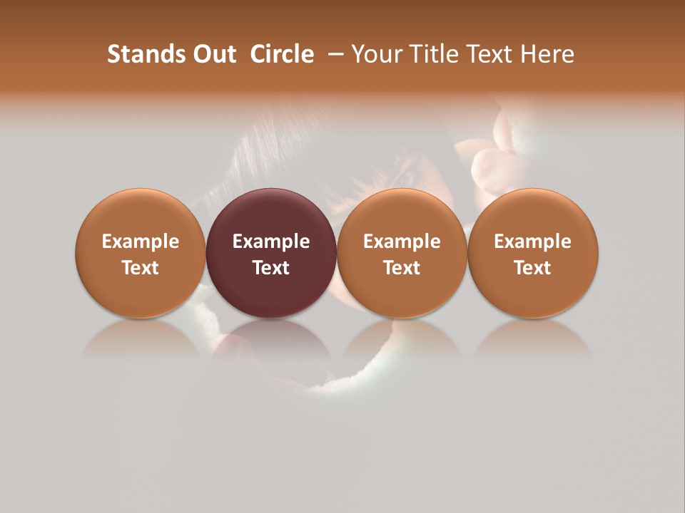 Rough Caucasian Eyes PowerPoint Template