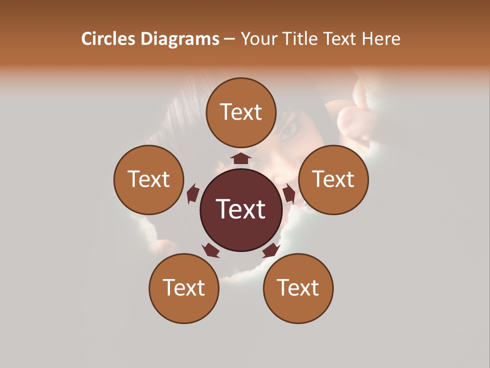 Rough Caucasian Eyes PowerPoint Template