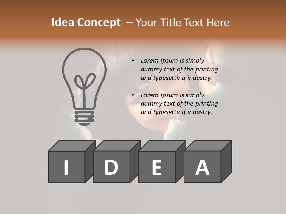 Rough Caucasian Eyes PowerPoint Template