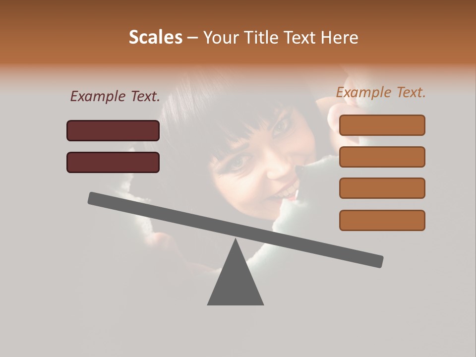 Rough Caucasian Eyes PowerPoint Template