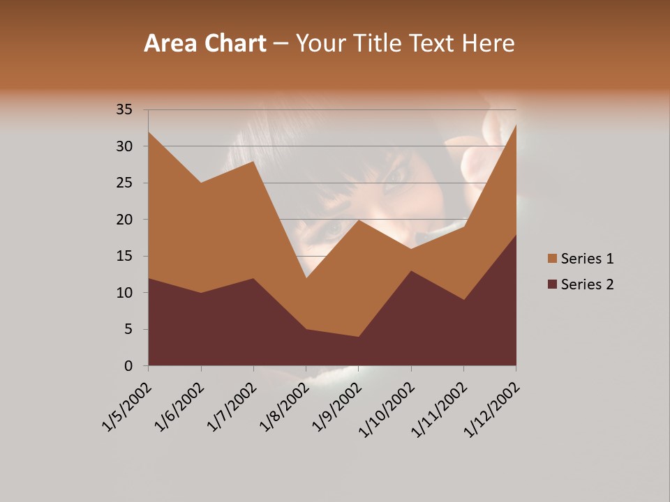Rough Caucasian Eyes PowerPoint Template