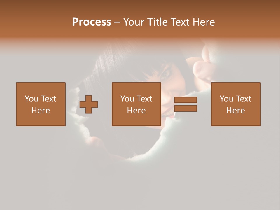 Rough Caucasian Eyes PowerPoint Template
