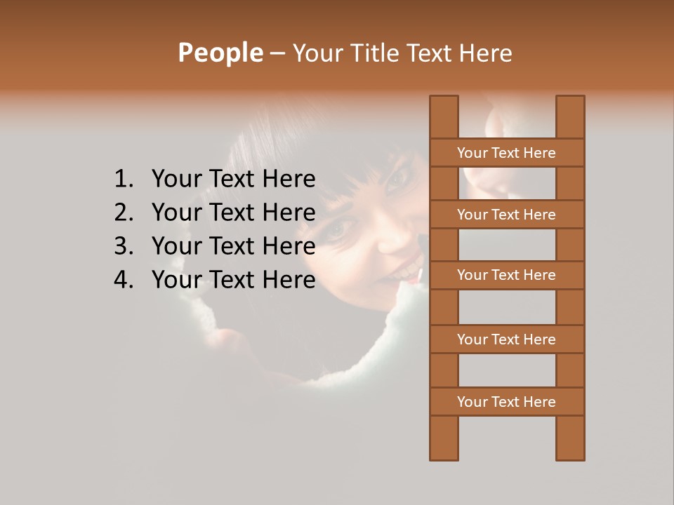 Rough Caucasian Eyes PowerPoint Template