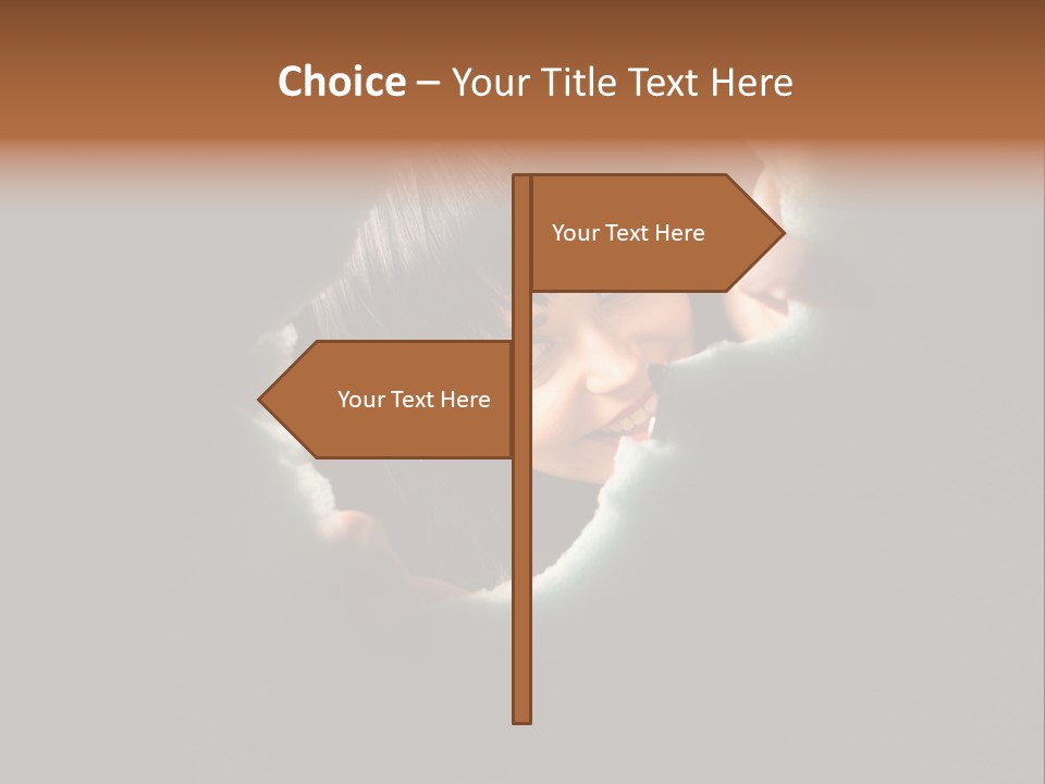 Rough Caucasian Eyes PowerPoint Template