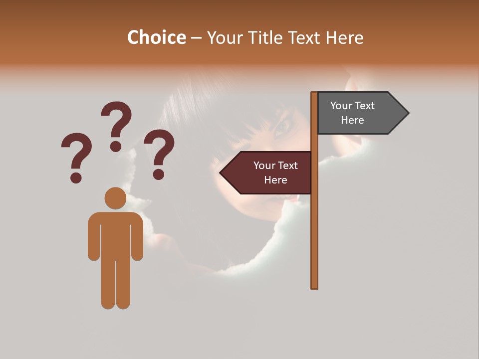 Rough Caucasian Eyes PowerPoint Template