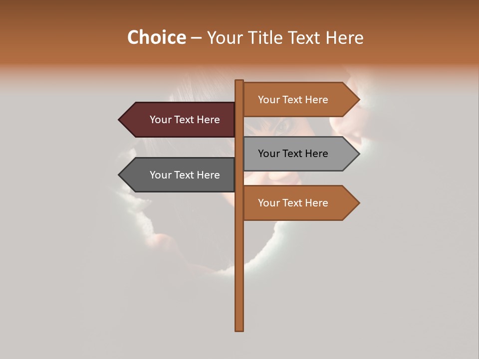 Rough Caucasian Eyes PowerPoint Template