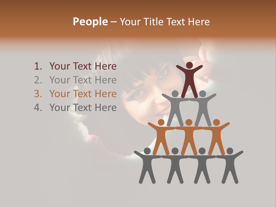 Rough Caucasian Eyes PowerPoint Template