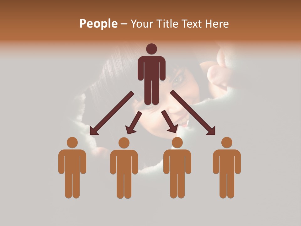 Rough Caucasian Eyes PowerPoint Template