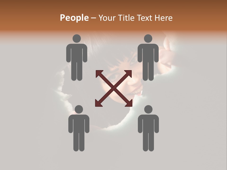 Rough Caucasian Eyes PowerPoint Template