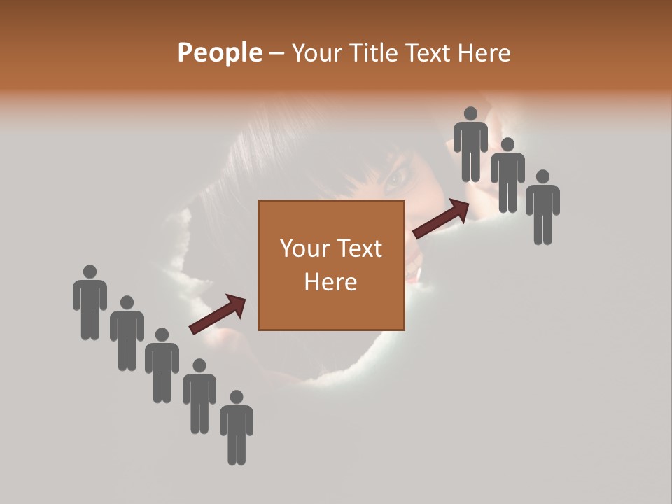 Rough Caucasian Eyes PowerPoint Template