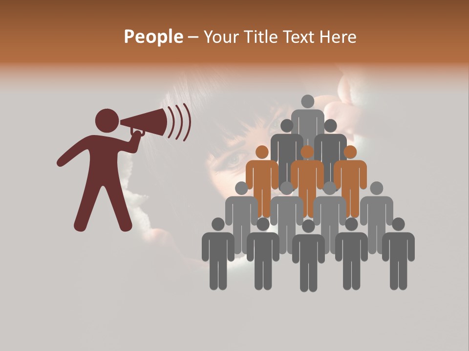 Rough Caucasian Eyes PowerPoint Template