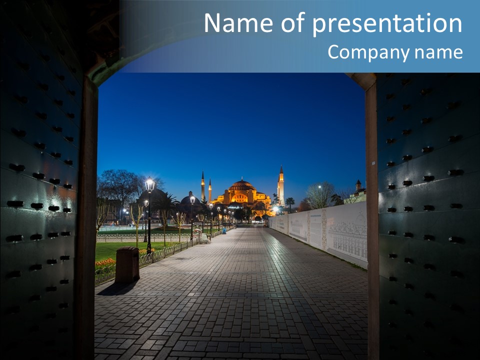 Outdoors Ramadan Ayasofya PowerPoint Template