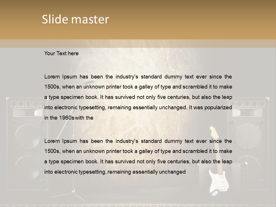 Spot Light Musician Instrumental PowerPoint Template