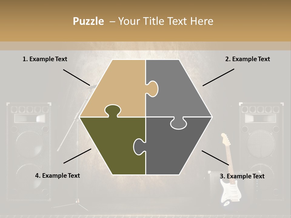Spot Light Musician Instrumental PowerPoint Template