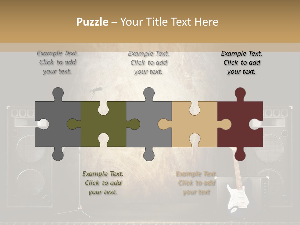 Spot Light Musician Instrumental PowerPoint Template