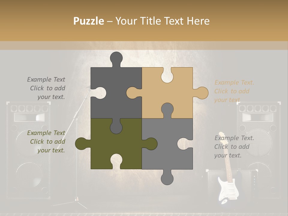 Spot Light Musician Instrumental PowerPoint Template