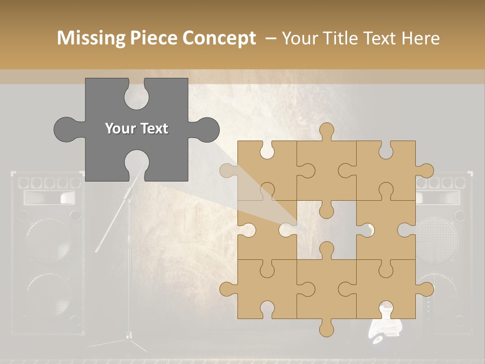 Spot Light Musician Instrumental PowerPoint Template