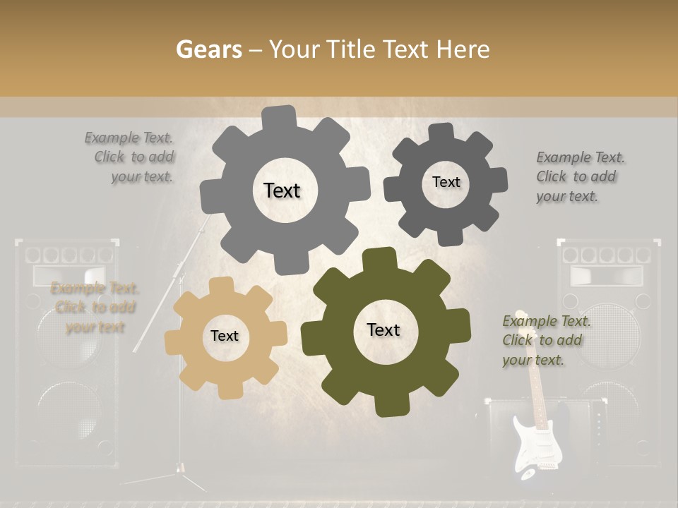 Spot Light Musician Instrumental PowerPoint Template