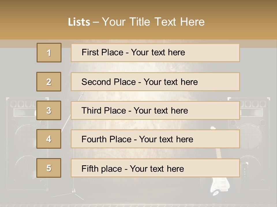 Spot Light Musician Instrumental PowerPoint Template