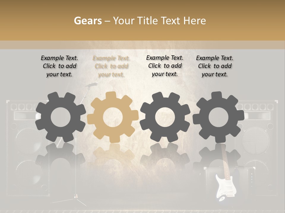 Spot Light Musician Instrumental PowerPoint Template