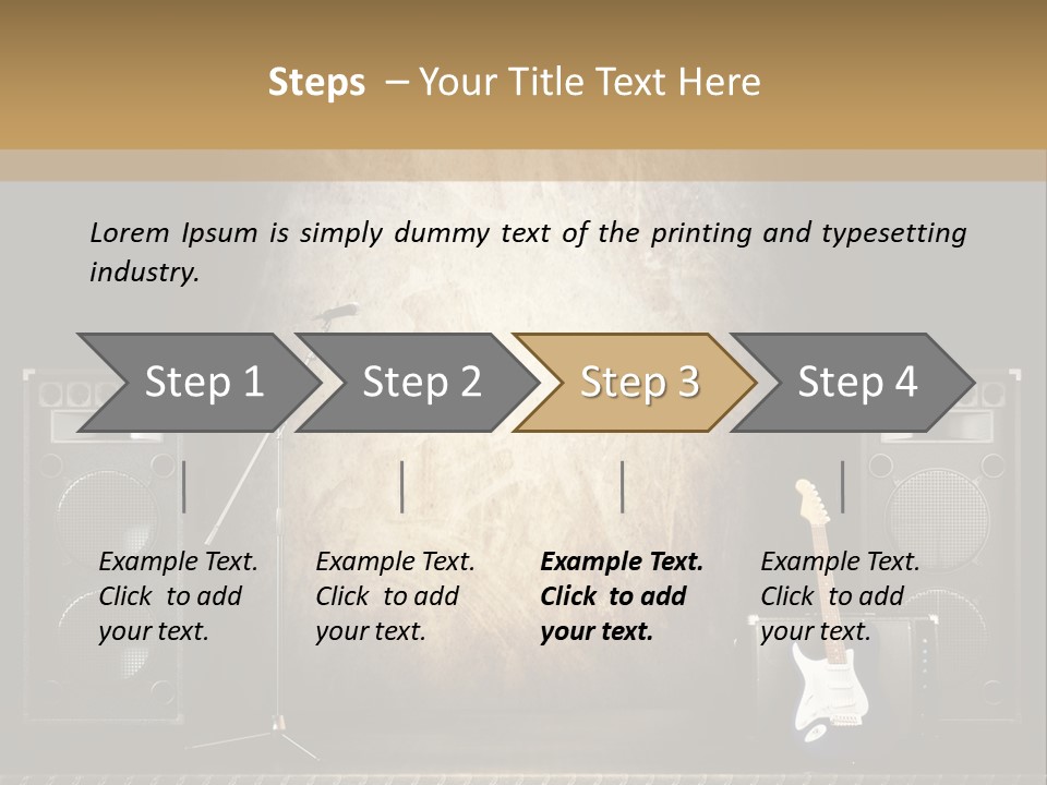 Spot Light Musician Instrumental PowerPoint Template