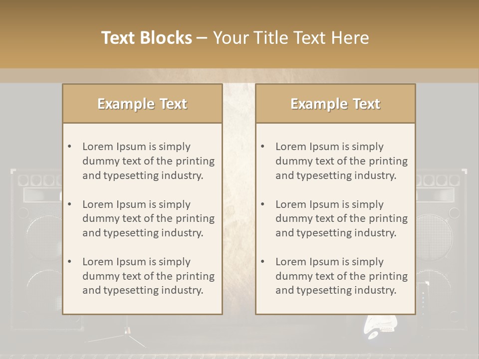 Spot Light Musician Instrumental PowerPoint Template