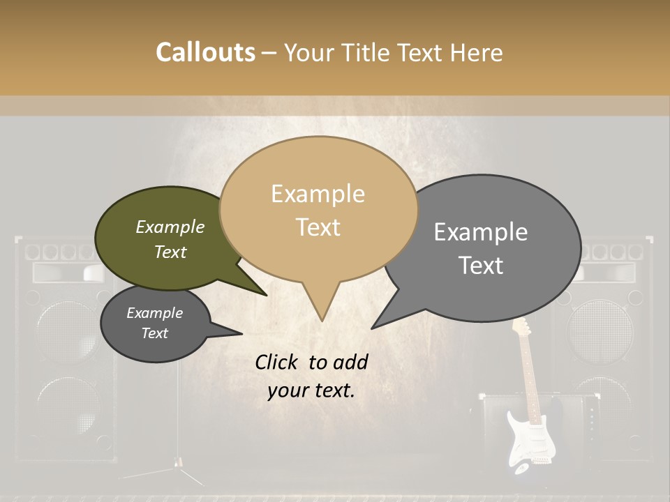 Spot Light Musician Instrumental PowerPoint Template