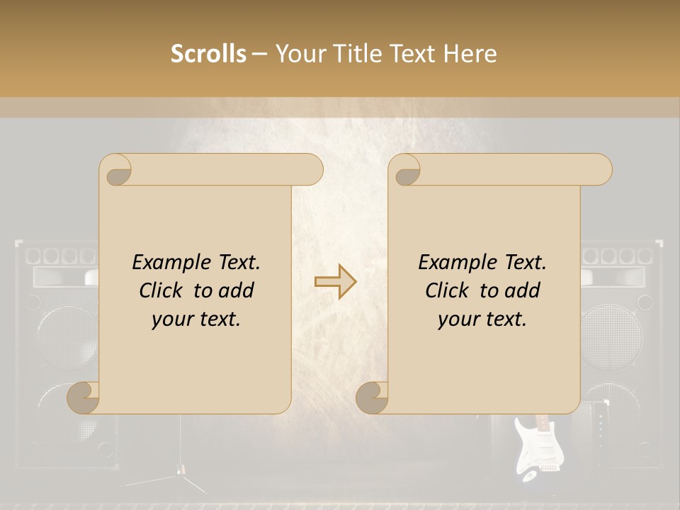 Spot Light Musician Instrumental PowerPoint Template