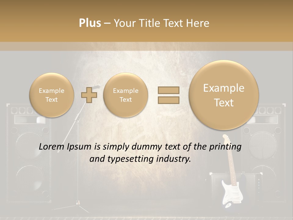 Spot Light Musician Instrumental PowerPoint Template