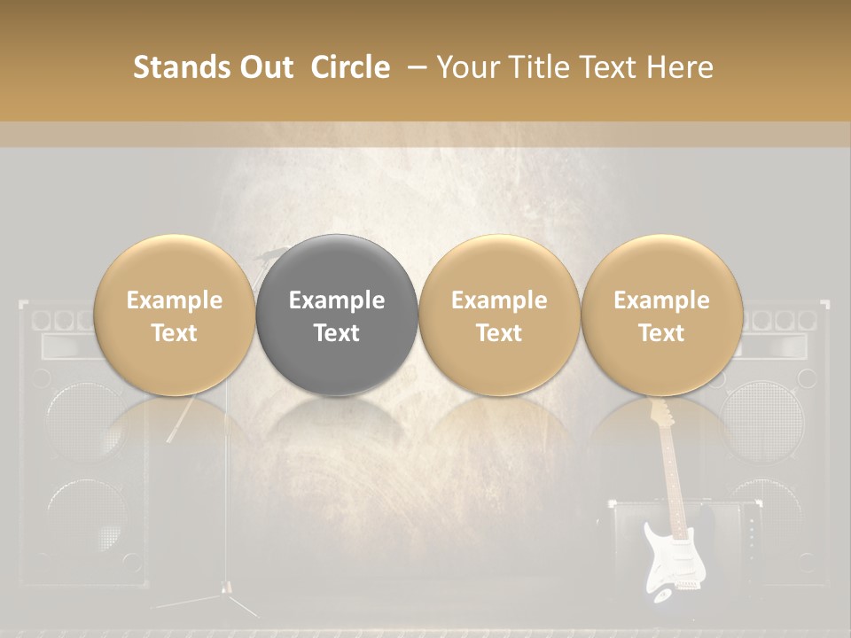 Spot Light Musician Instrumental PowerPoint Template
