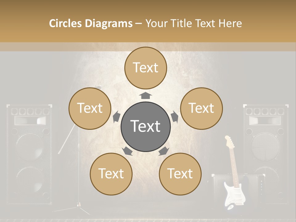 Spot Light Musician Instrumental PowerPoint Template