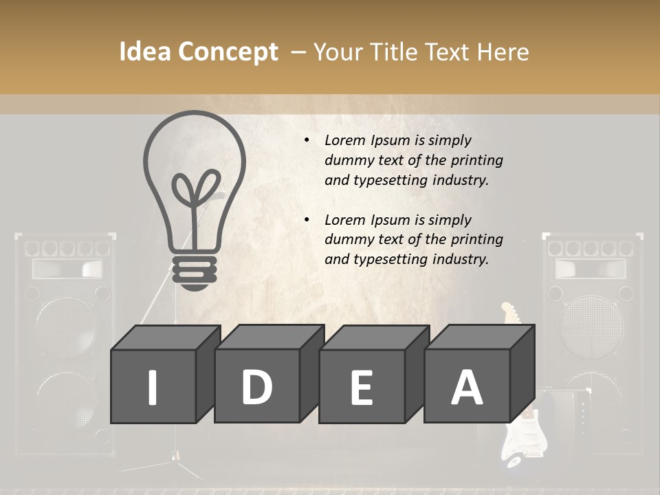 Spot Light Musician Instrumental PowerPoint Template