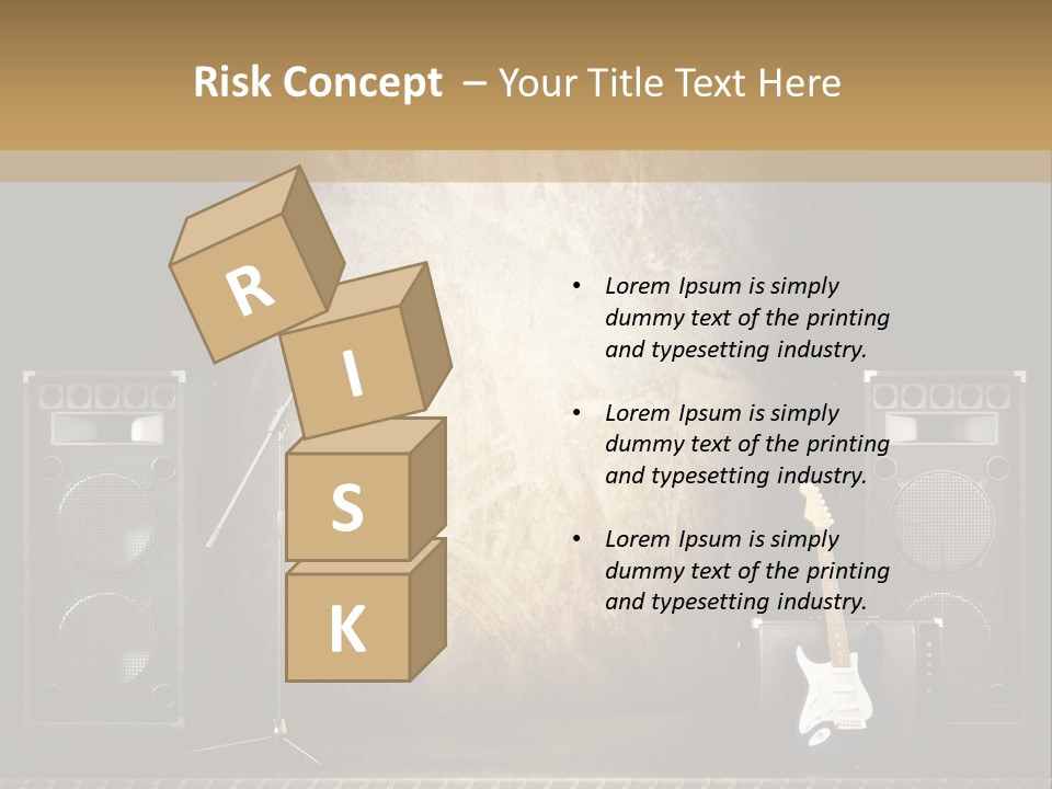 Spot Light Musician Instrumental PowerPoint Template