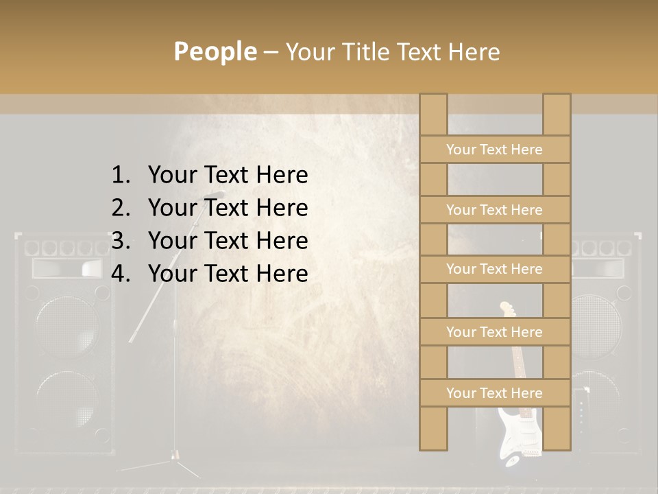 Spot Light Musician Instrumental PowerPoint Template