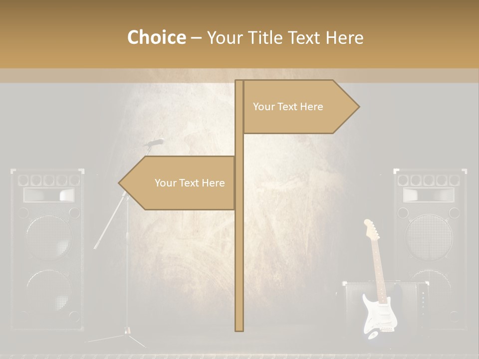 Spot Light Musician Instrumental PowerPoint Template
