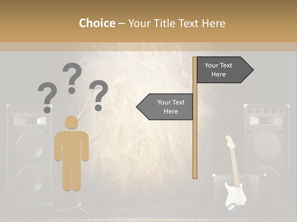 Spot Light Musician Instrumental PowerPoint Template
