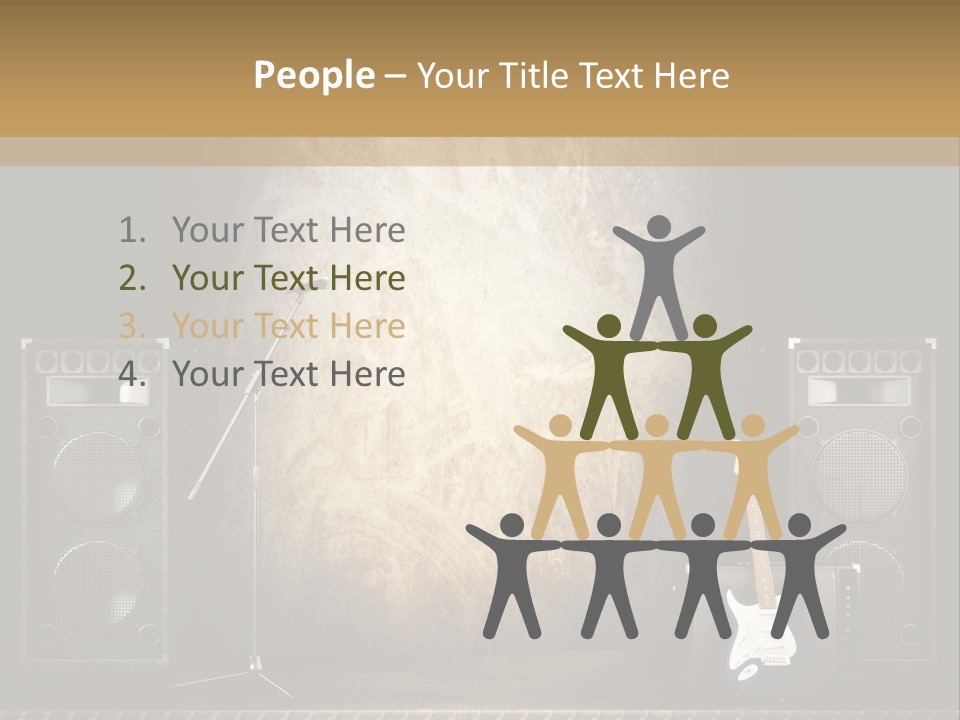 Spot Light Musician Instrumental PowerPoint Template