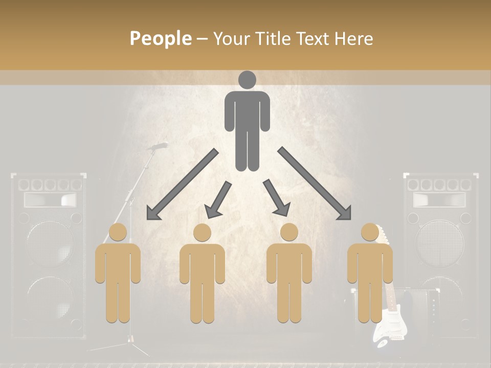 Spot Light Musician Instrumental PowerPoint Template