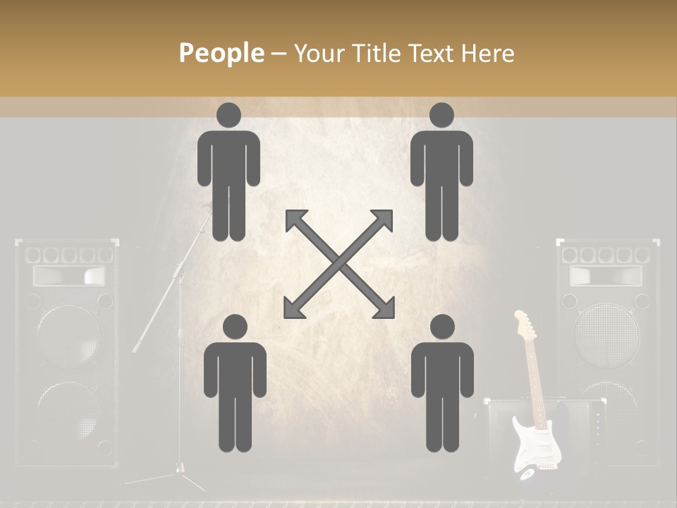 Spot Light Musician Instrumental PowerPoint Template