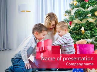 Home Tree Son PowerPoint Template