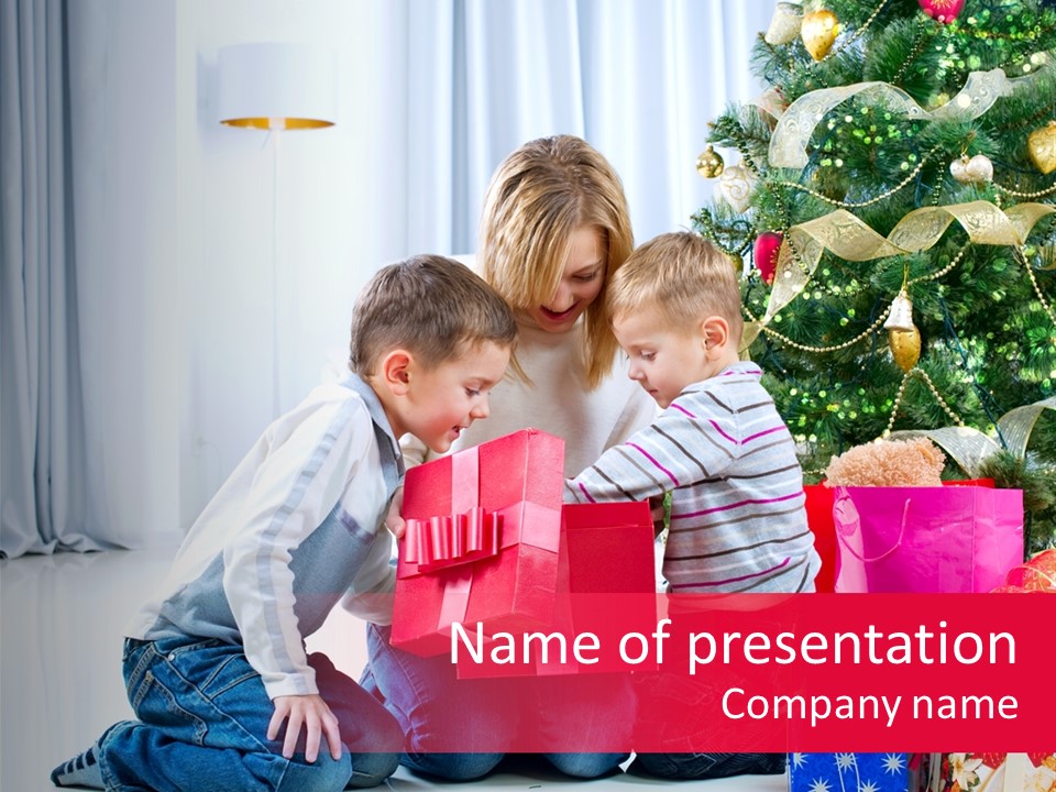 Home Tree Son PowerPoint Template