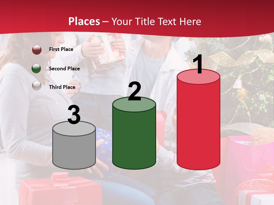 Boy Child Garland PowerPoint Template