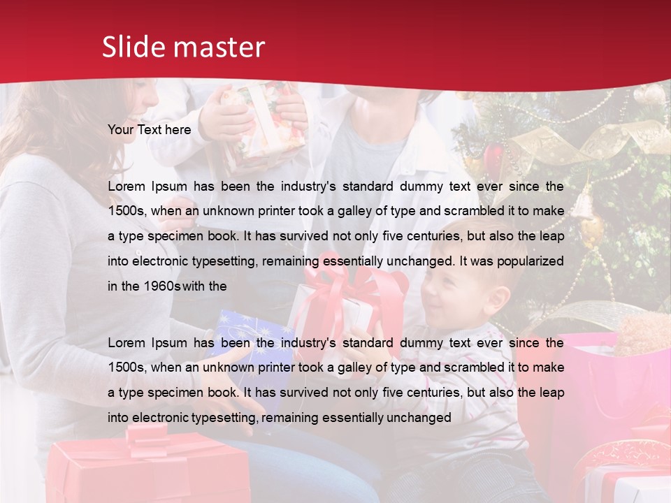 Boy Child Garland PowerPoint Template