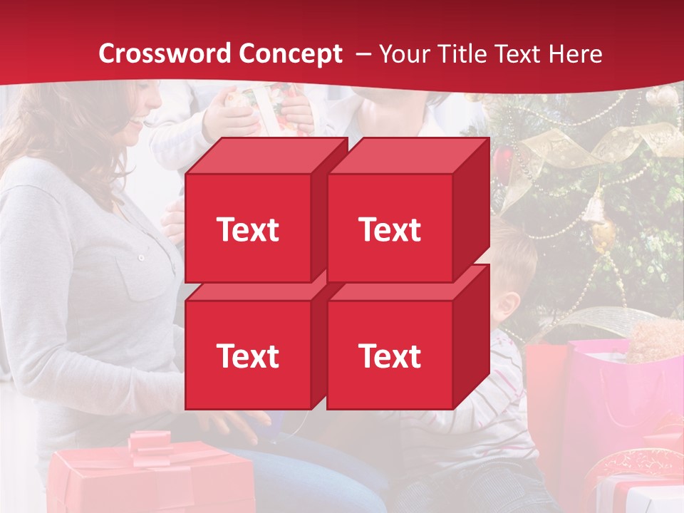 Boy Child Garland PowerPoint Template