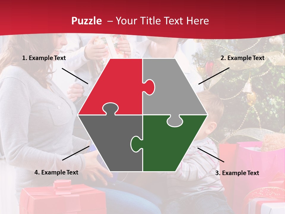 Boy Child Garland PowerPoint Template